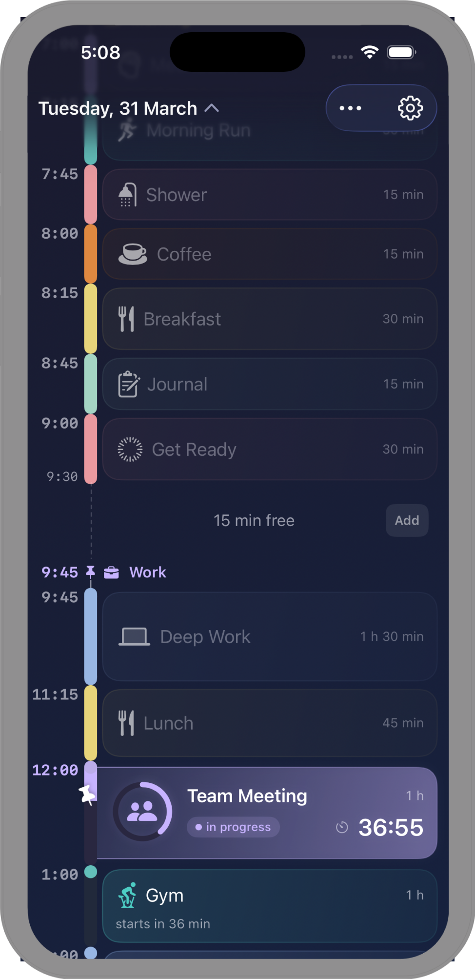 Couchday App Interface